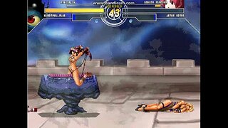 Курамару и Афина в аркаде - Queen of Fighters