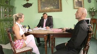 ���ोन खडबडीत शिक्षक शिक्षा खट्याळ कॉलेज तरूणी Mia लिऑन विशाल juggers